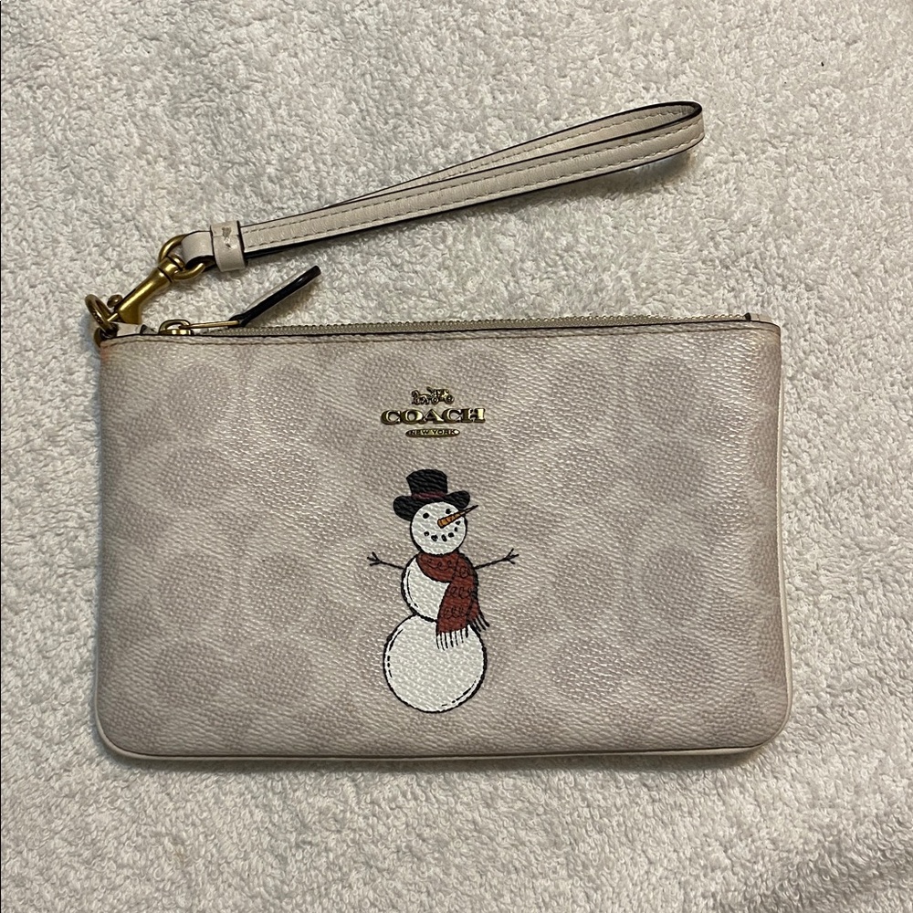 Coach Snowman Wristlet